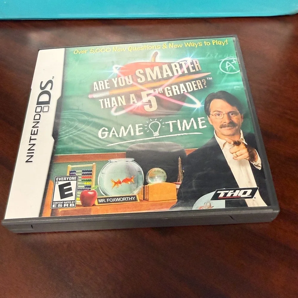 Nintendo DS Are You Smarter Than A 5th Grader Make The Grade Game Case & Book